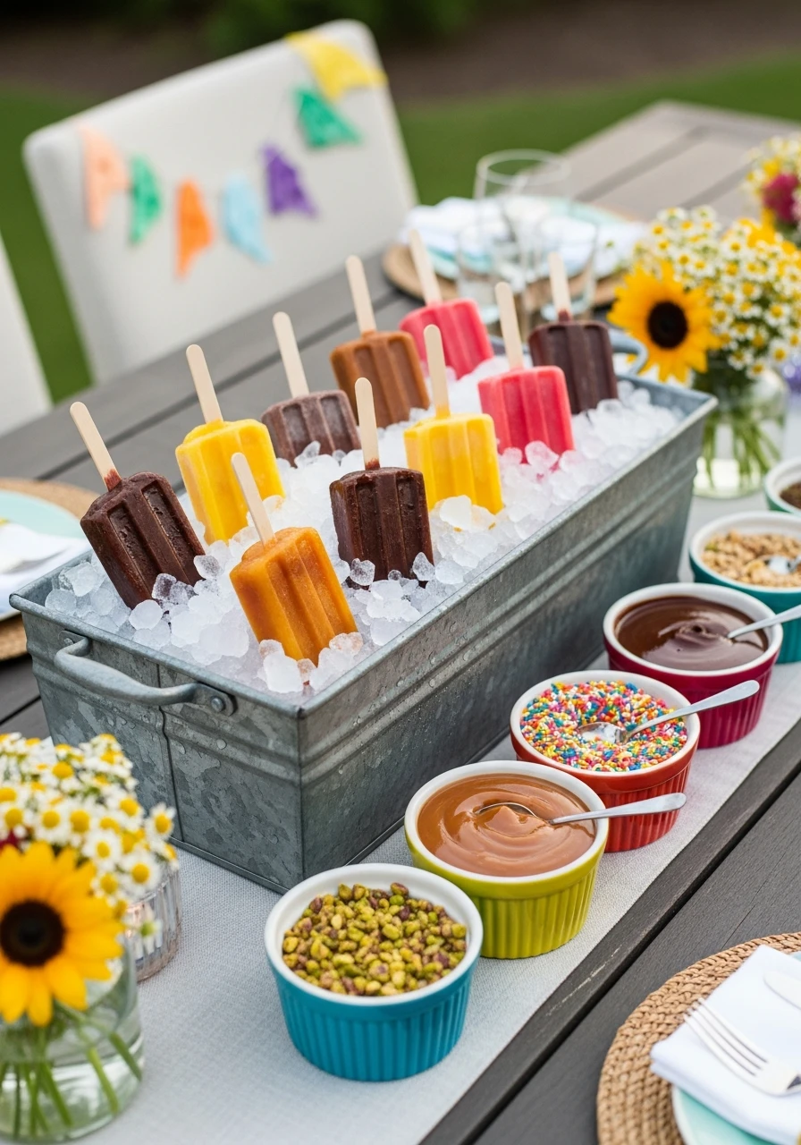 Gourmet Ice Pop Bar - The Ultimate List of Summer Birthday Party Ideas
