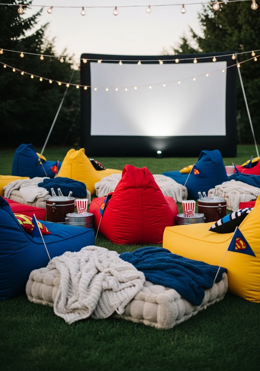 Superhero Summer Bash: Outdoor Movie Marathon - The Ultimate List of Summer Birthday Party Ideas