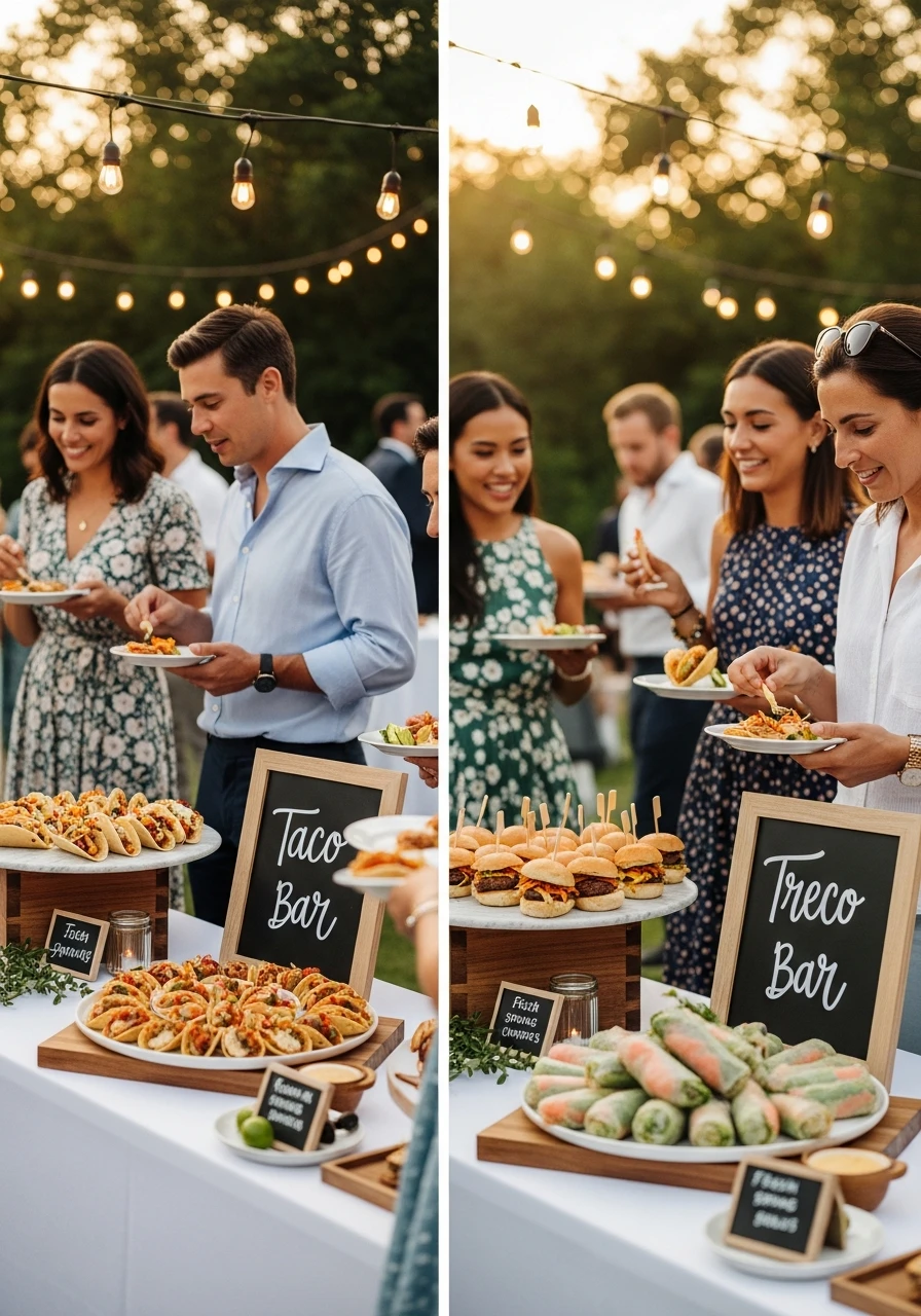 Global Street Food Stations - 50 Best Summer Party Ideas That Are Easy to Plan