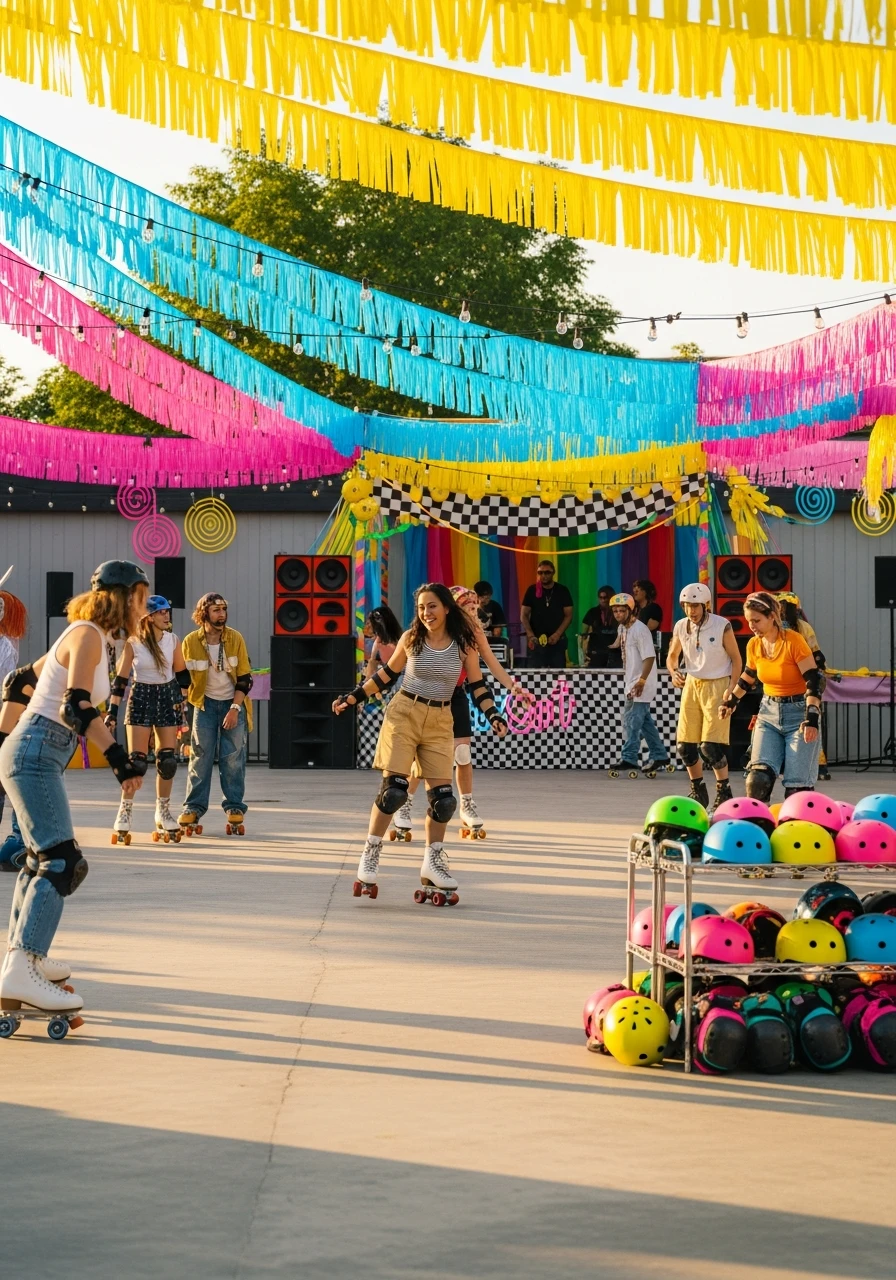 Active Roller Skate Jam - 50 Best Summer Party Ideas That Are Easy to Plan