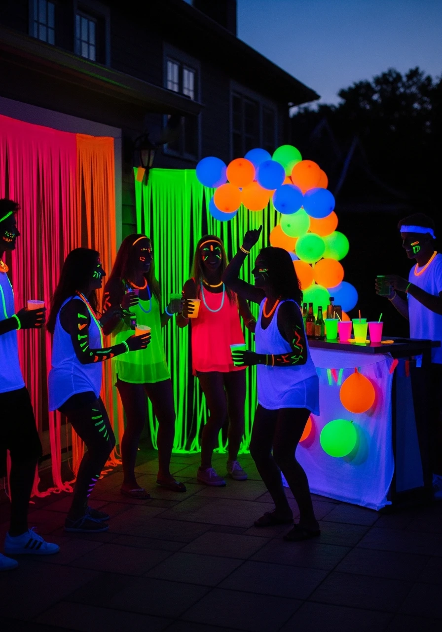 Neon Black Light Party - 50 Best Summer Party Ideas That Are Easy to Plan