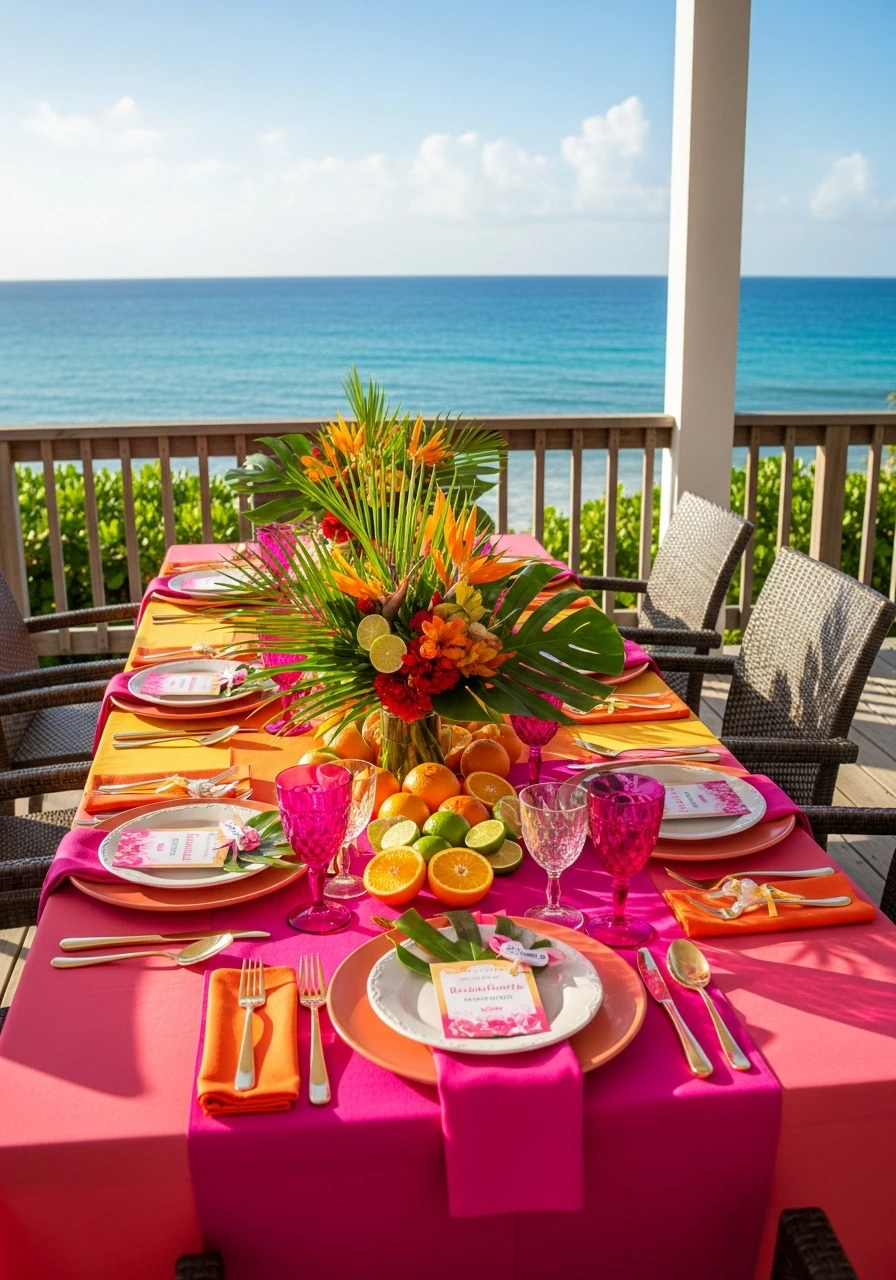 Bright Tropical Beach Look