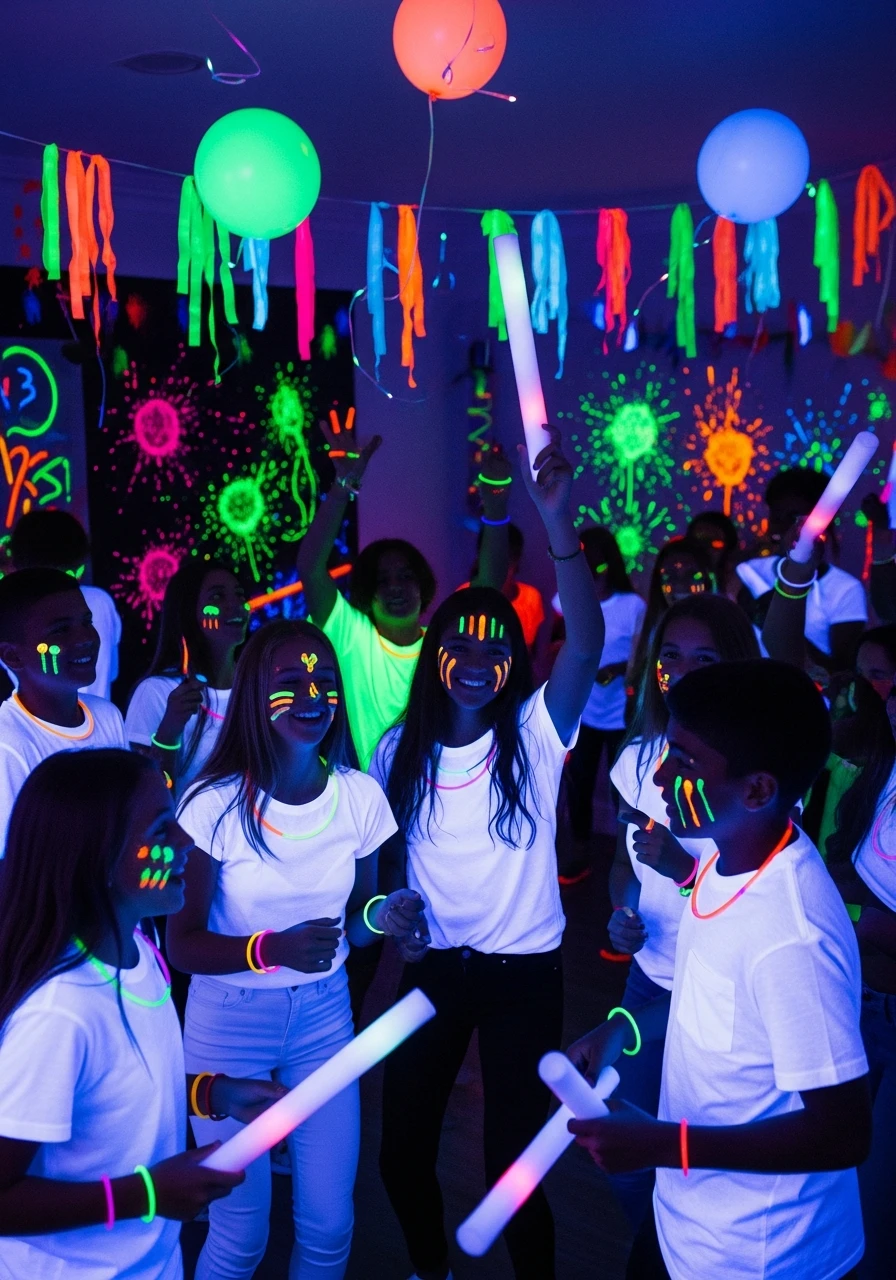 Neon Glow Dance Party - 13th Birthday Party Ideas