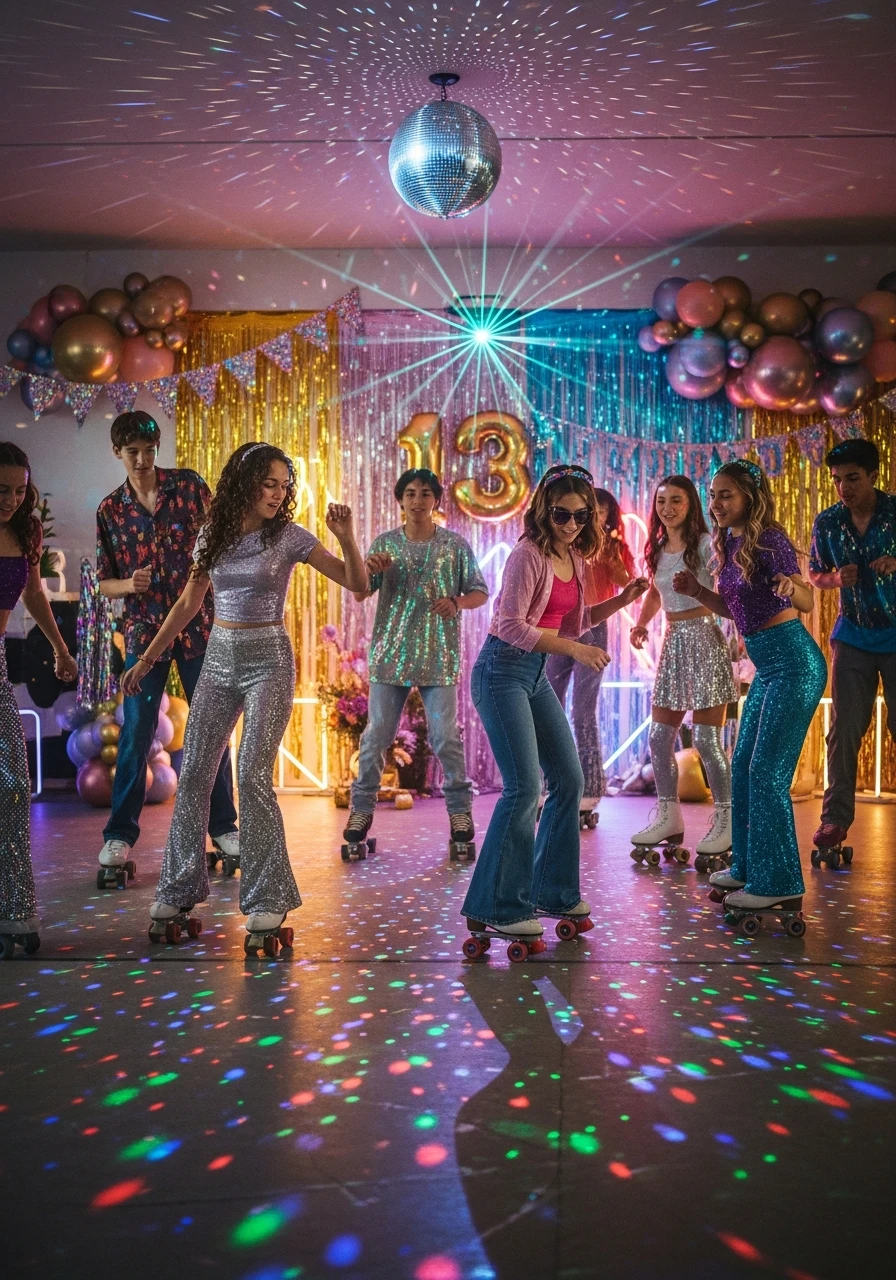 Roller Skating Disco Party - 13th Birthday Party Ideas