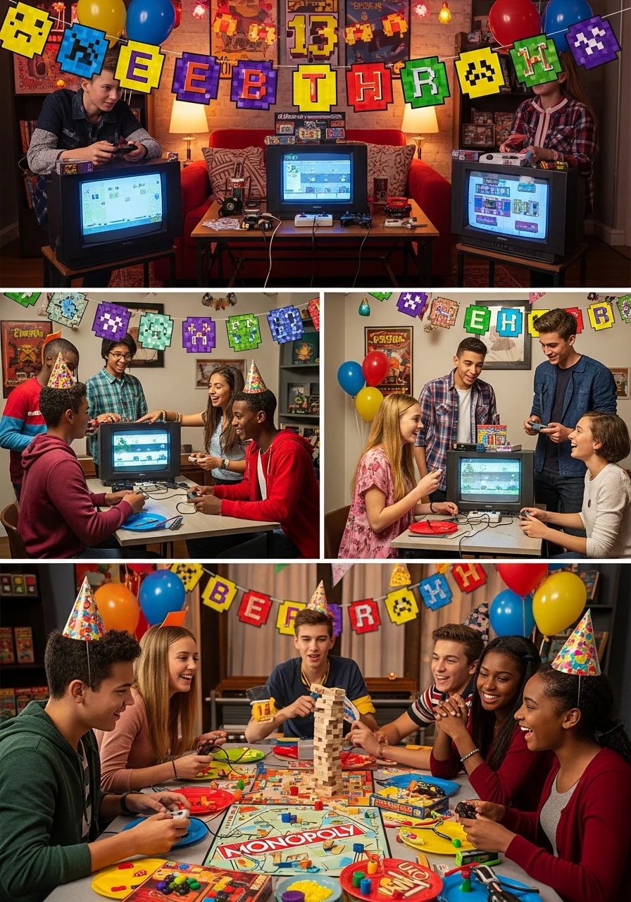Retro Game Night - 13th Birthday Party Ideas