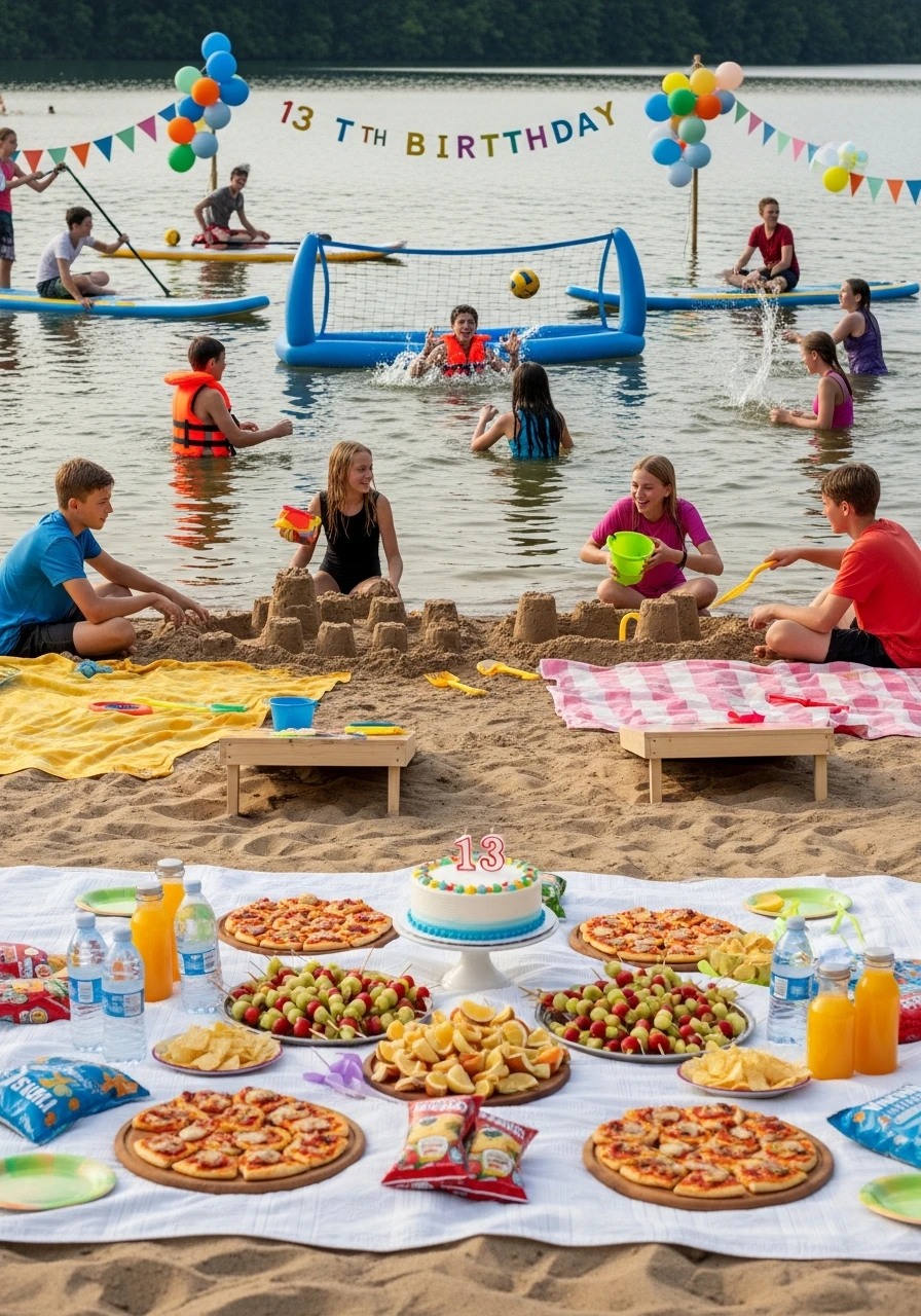 Beach Lake Party - 13th Birthday Party Ideas