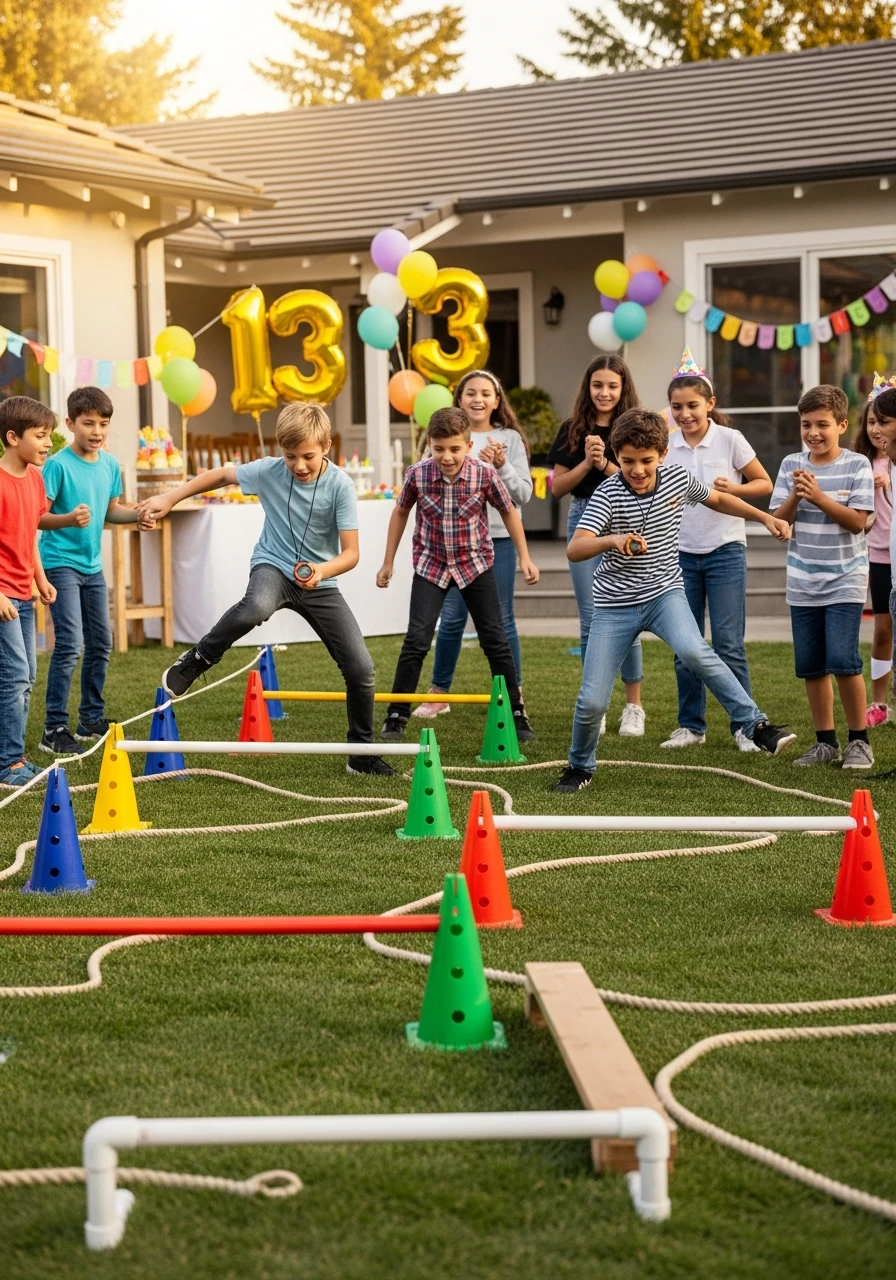 Obstacle Course Challenge - 13th Birthday Party Ideas