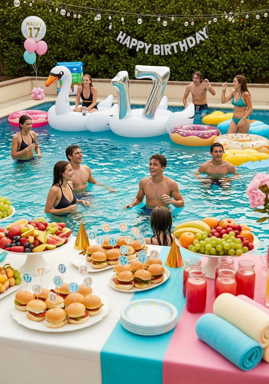 Pool Party Splash - 17th Birthday Ideas