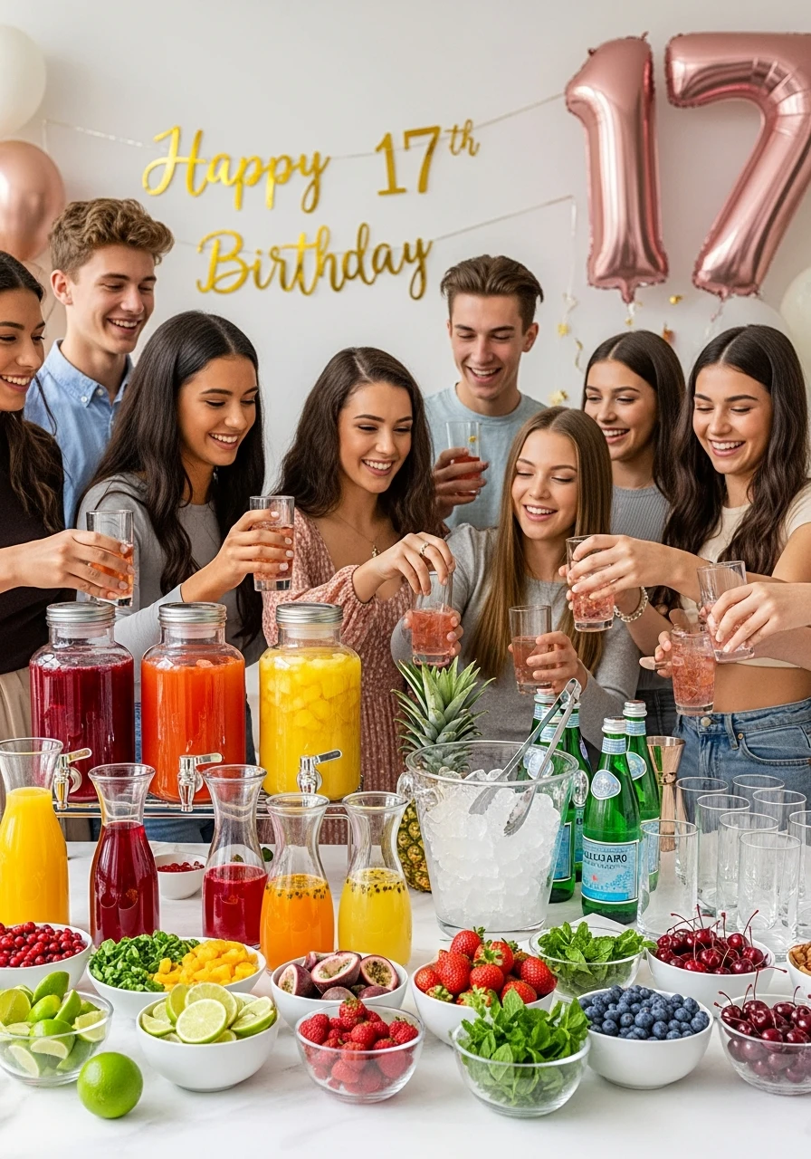 Mocktail Bar - 17th Birthday Ideas