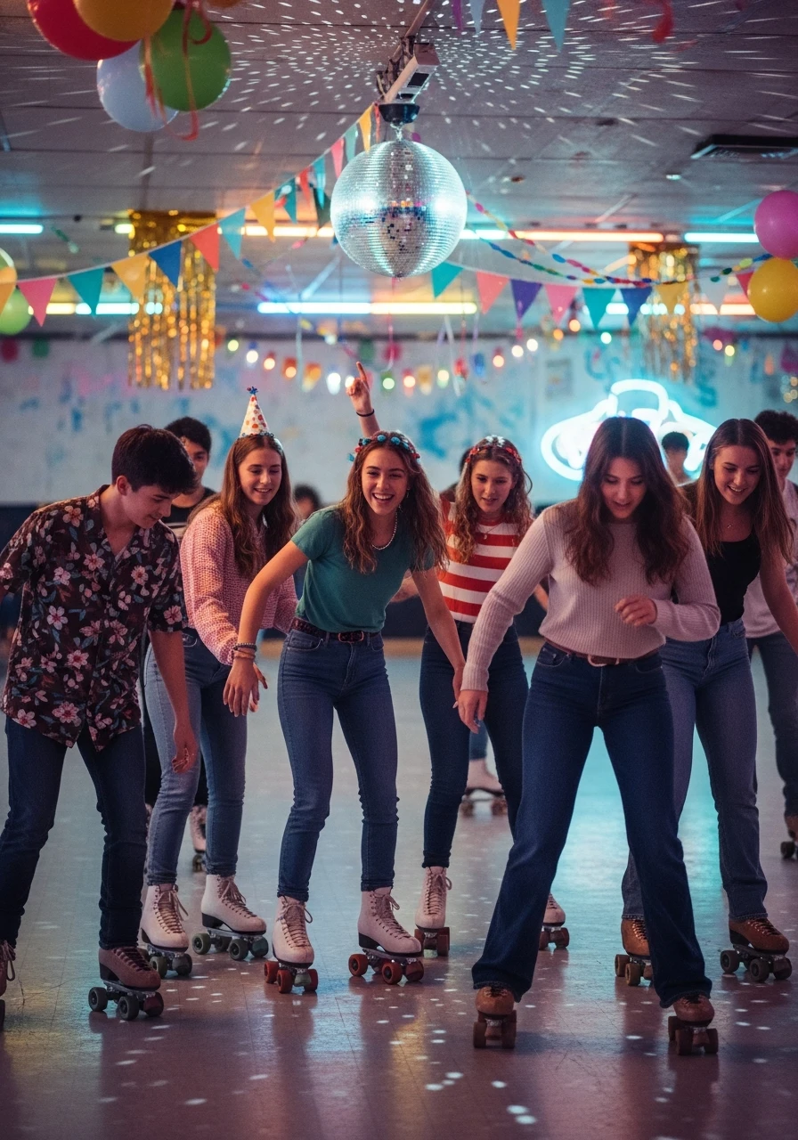 Retro Roller Skating - 17th Birthday Ideas
