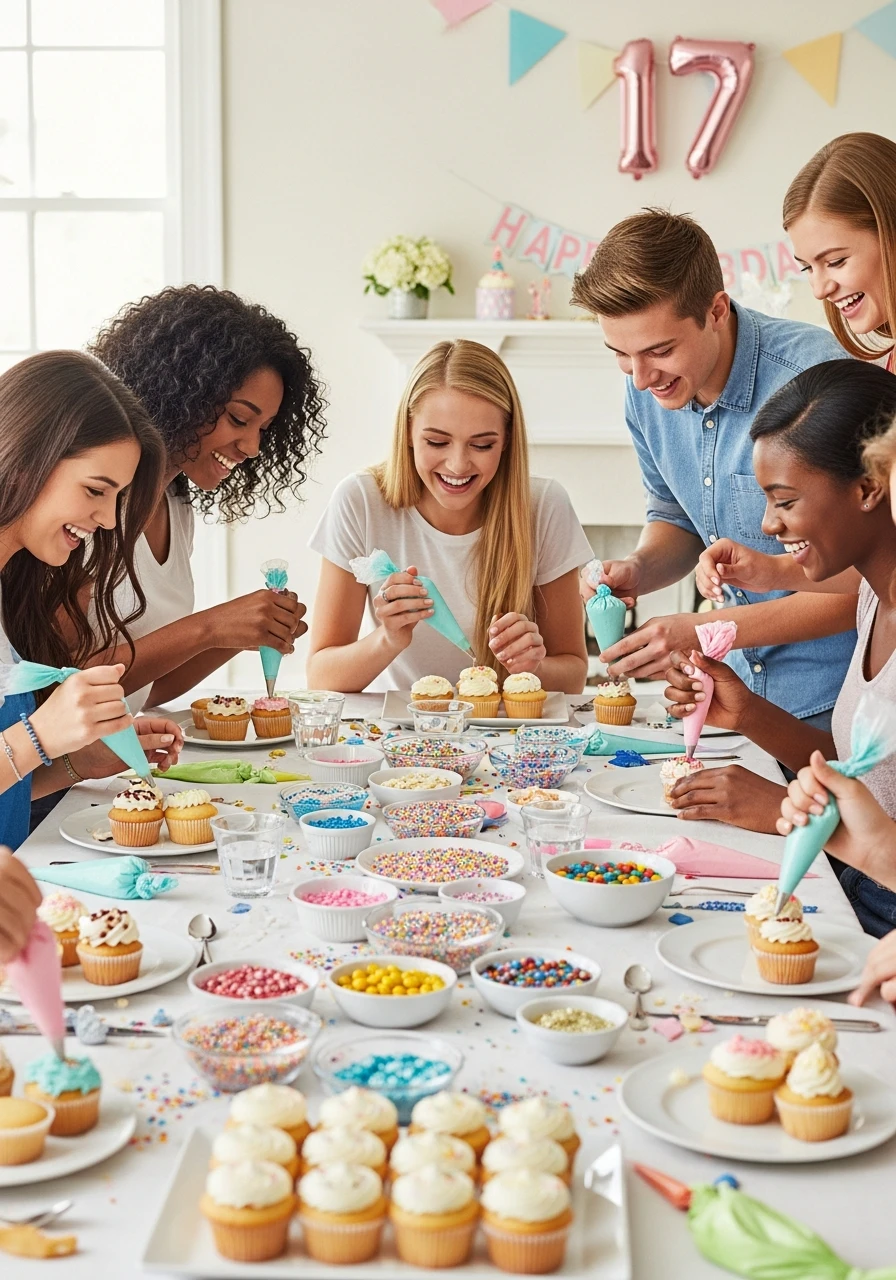 Sweet Art: Cupcake Decorating Party - 17th Birthday Ideas