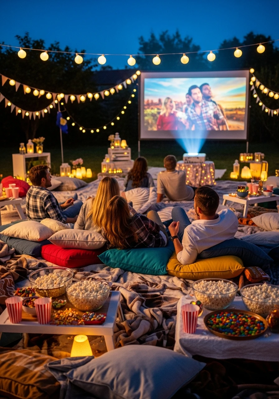 Backyard Movie Night - 19th Birthday Ideas