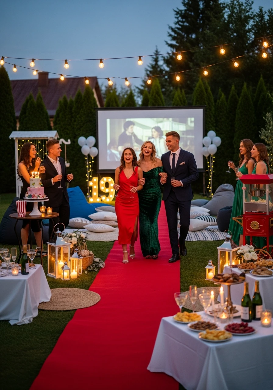 Outdoor Movie Premiere - 19th Birthday Ideas