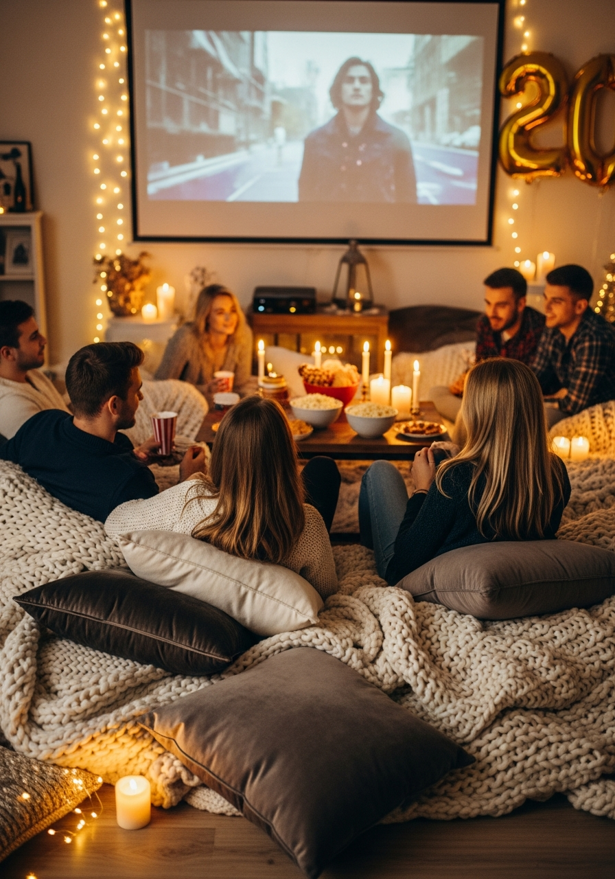 34. Cozy Movie Marathon Night