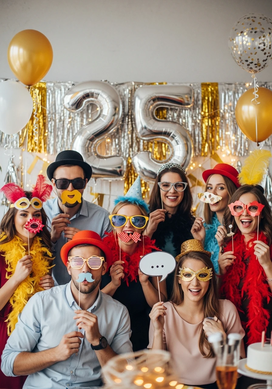 Photo Booth Fun - 25th Birthday Ideas: Celebrate Your Quarter-Century Mark!