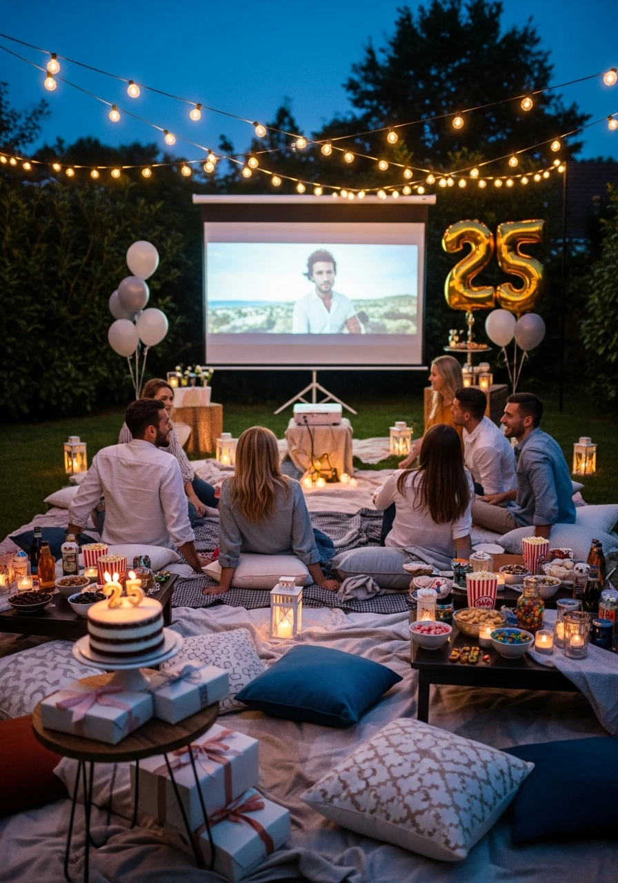 Outdoor Movie Night - 25th Birthday Ideas: Celebrate Your Quarter-Century Mark!