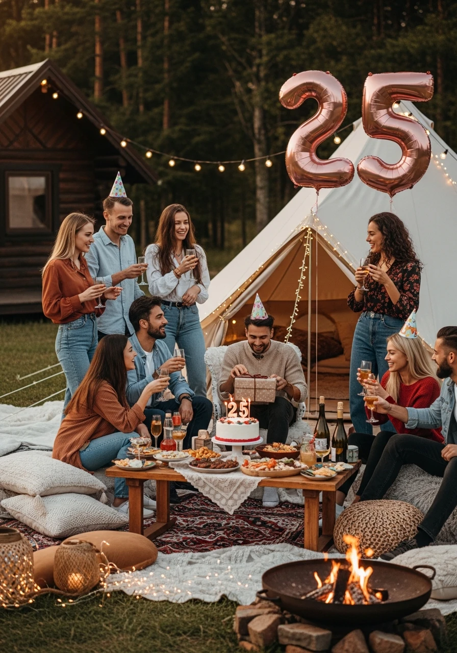 Glamping Adventure - 25th Birthday Ideas: Celebrate Your Quarter-Century Mark!