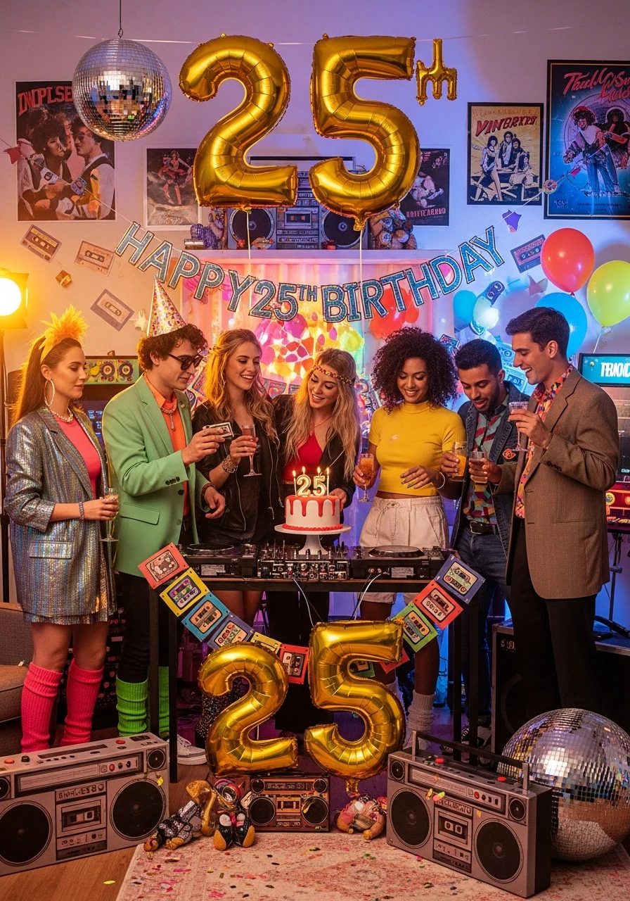 Decade Themed Party - 25th Birthday Ideas: Celebrate Your Quarter-Century Mark!