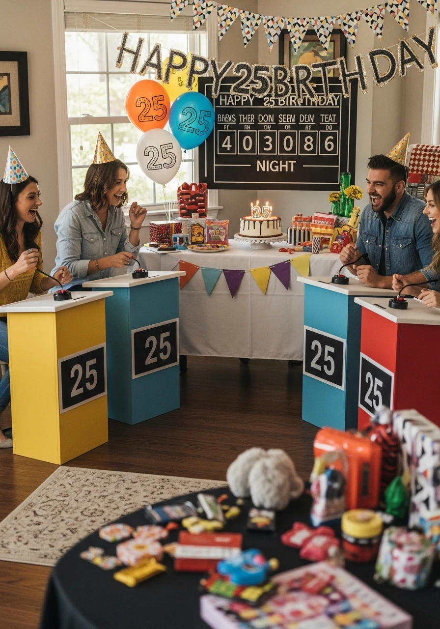 Retro Game Show Night - 25th Birthday Ideas: Celebrate Your Quarter-Century Mark!