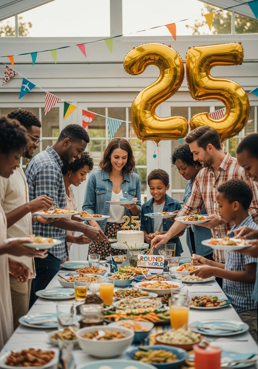 Themed Potluck Dinner - 25th Birthday Ideas: Celebrate Your Quarter-Century Mark!