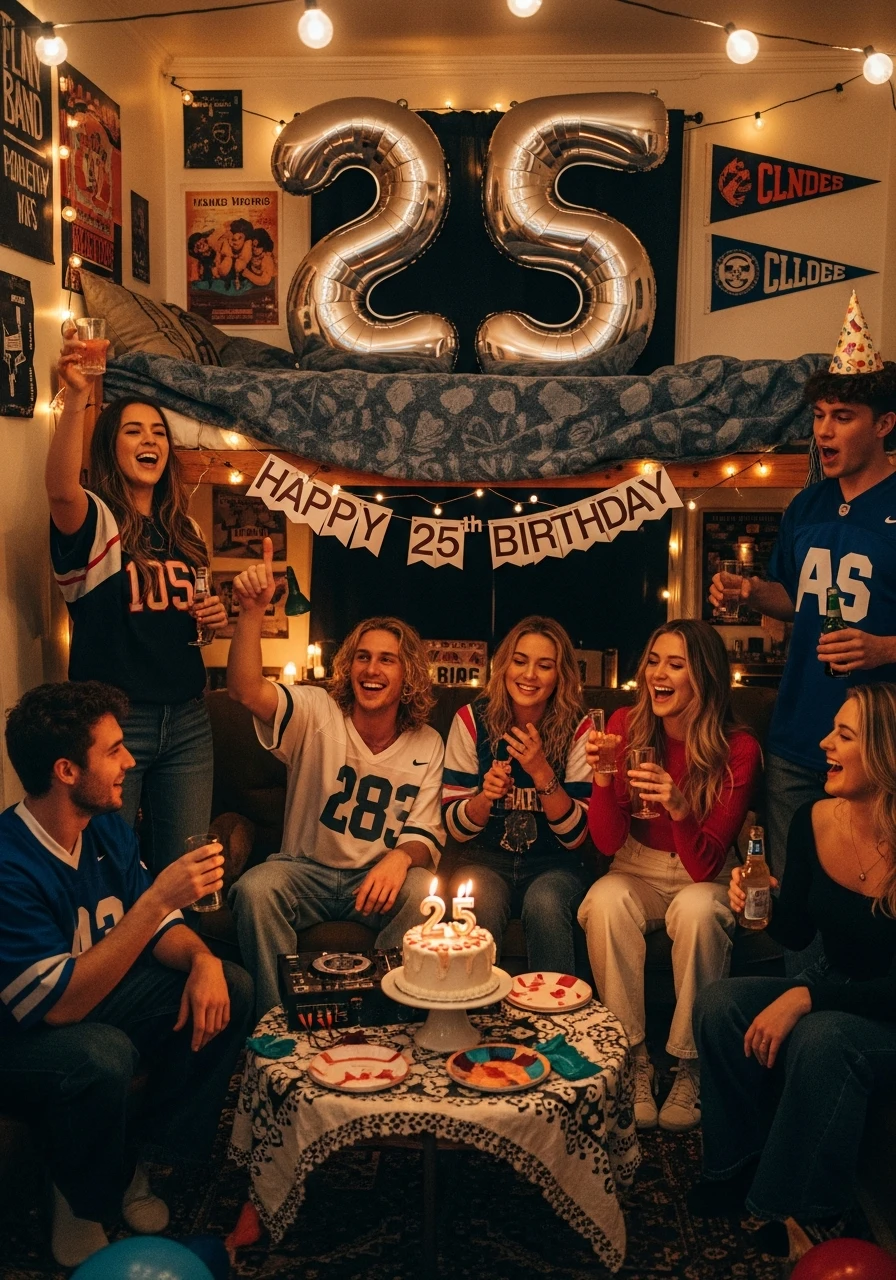 Throwback College Party - 25th Birthday Ideas: Celebrate Your Quarter-Century Mark!