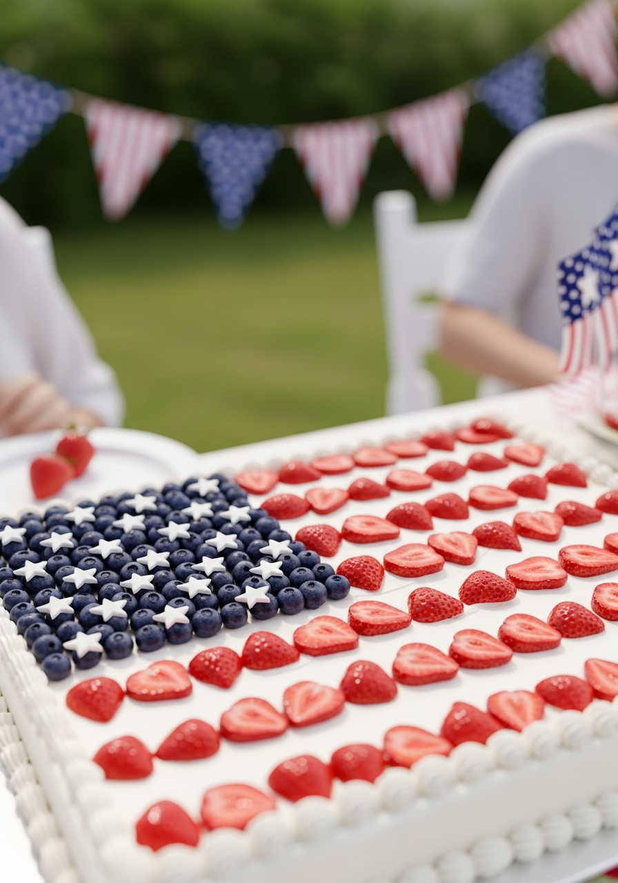 27. American Flag Cake Party