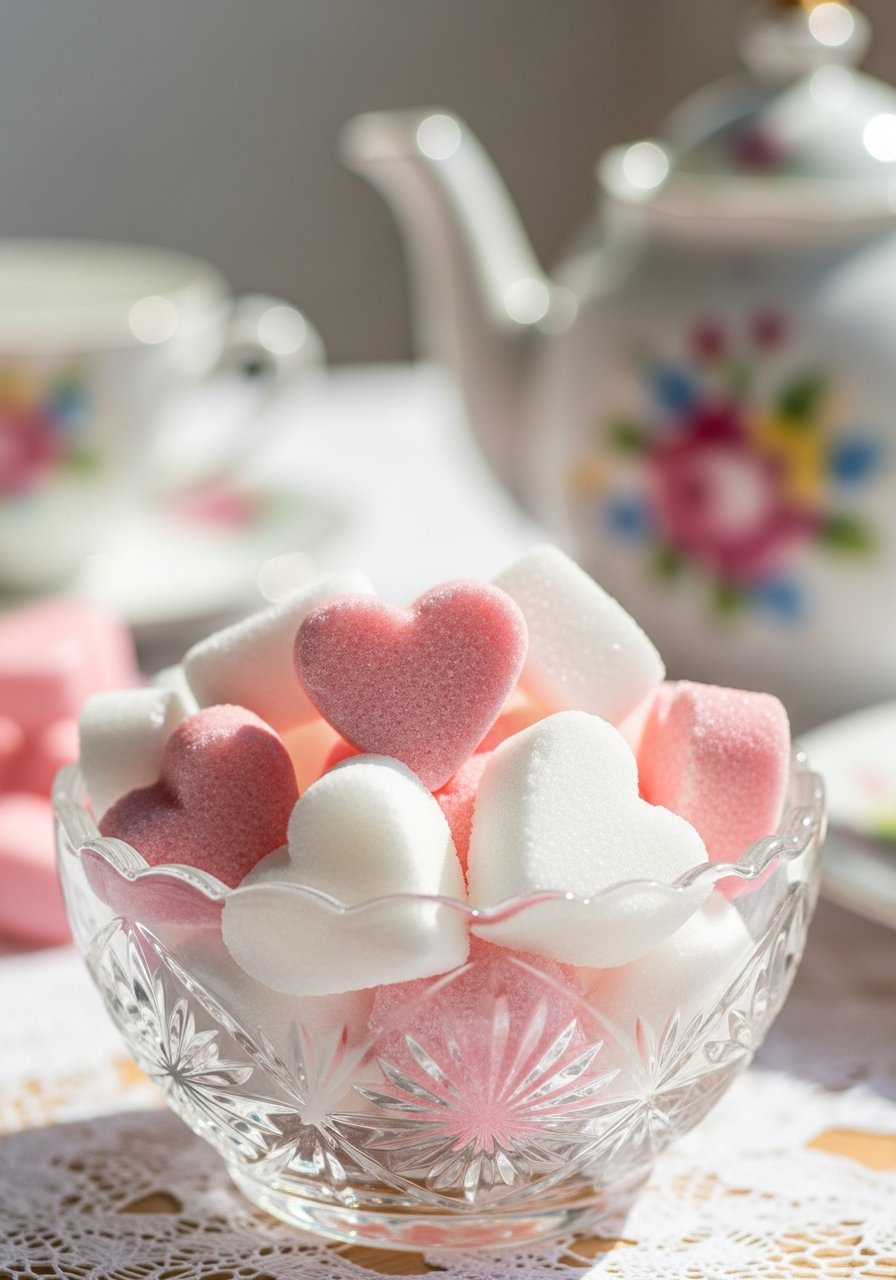 12. Fancy Heart Shaped Sugar Cubes
