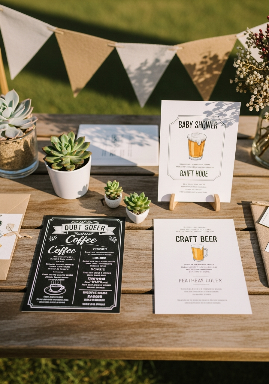 13. Themed Brewing Baby Shower Invitations