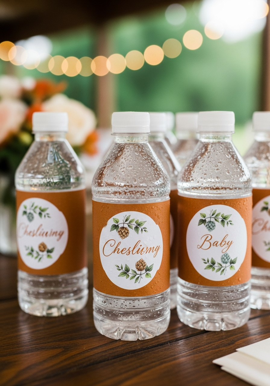 31. Customized Water Bottle Drink Labels