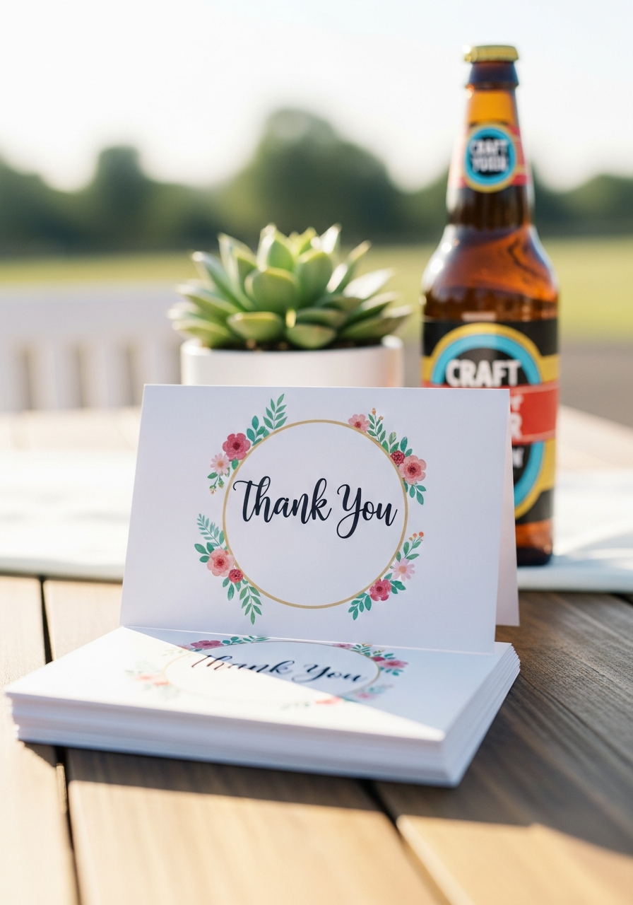 35. Printed Theme Thank You Cards