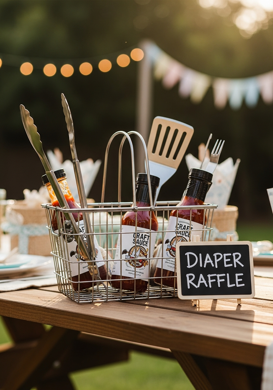 10. Diaper Raffle Grill Basket