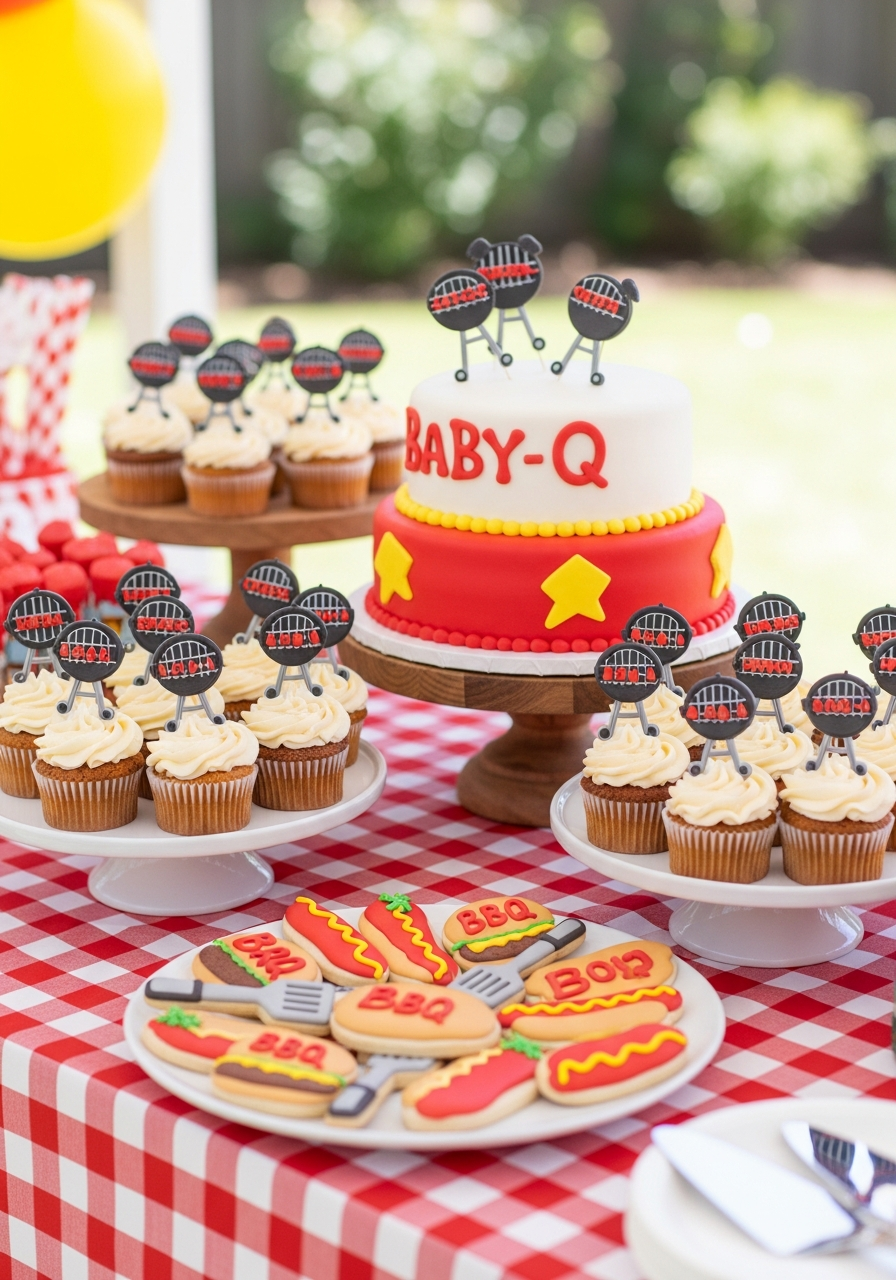14. Baby-Q Dessert Table