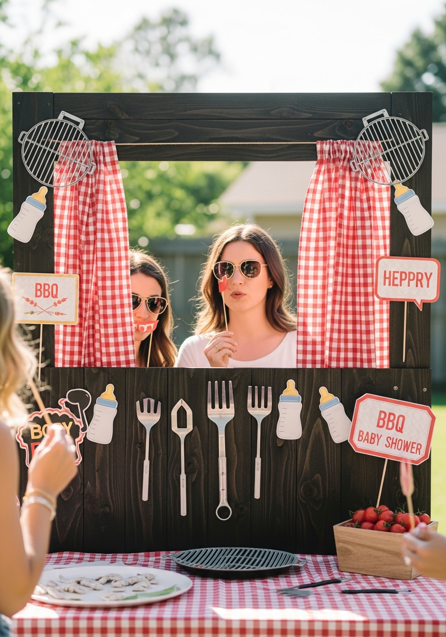 15. BBQ Baby Shower Photo Booth