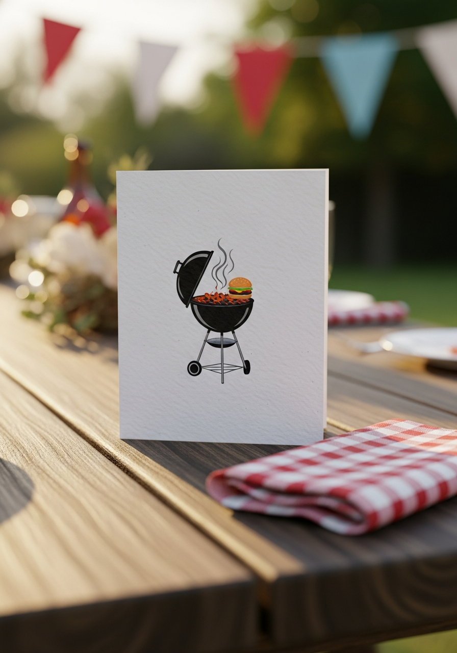 6. BBQ Baby Shower Invitation Theme