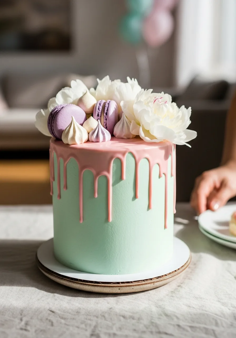 14. Drip Cake with Pastels