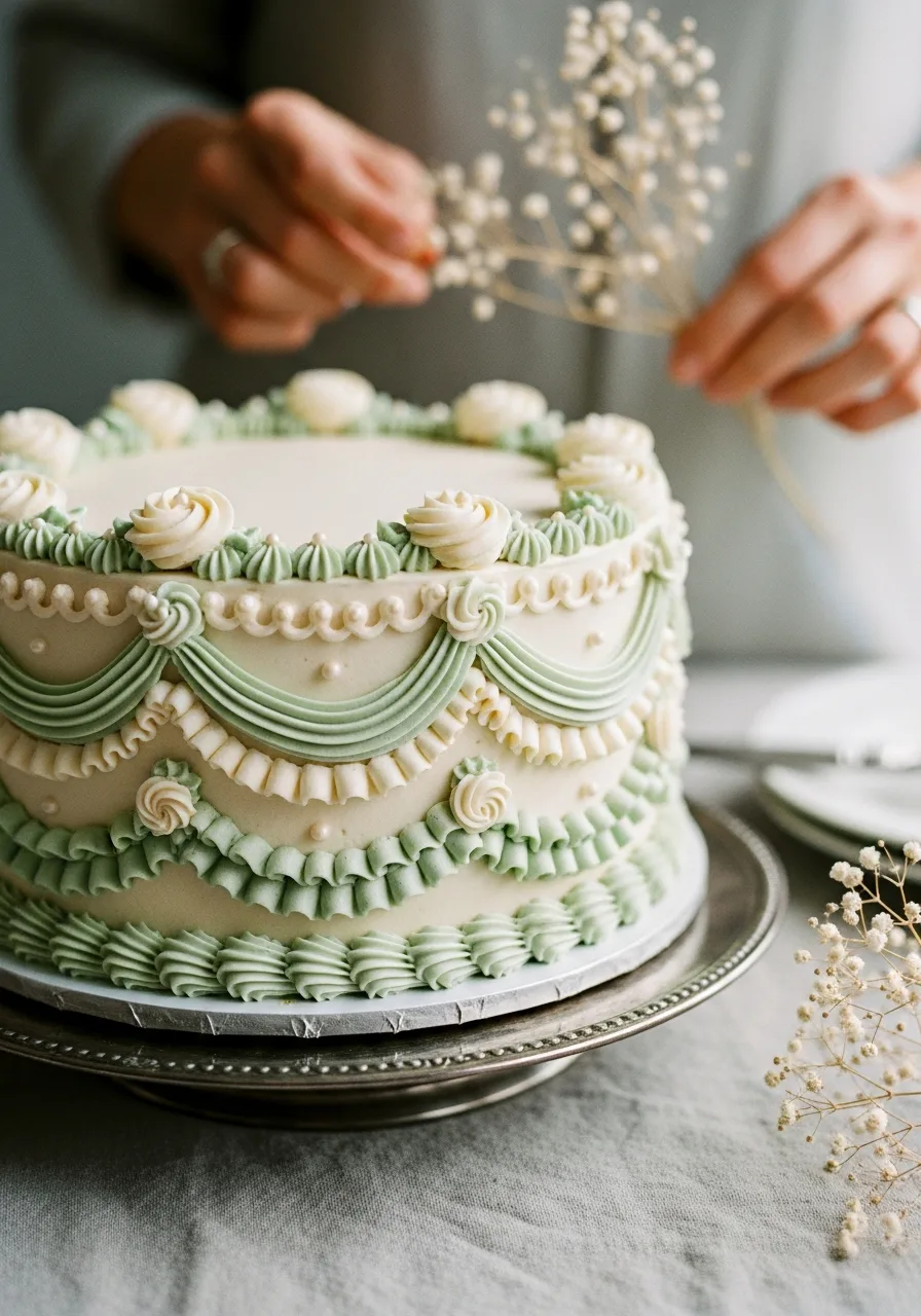 16. Vintage Style Baby Cake