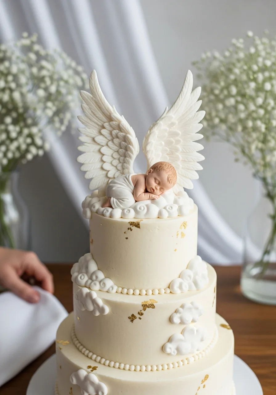 33. Angel Baby Cake Theme