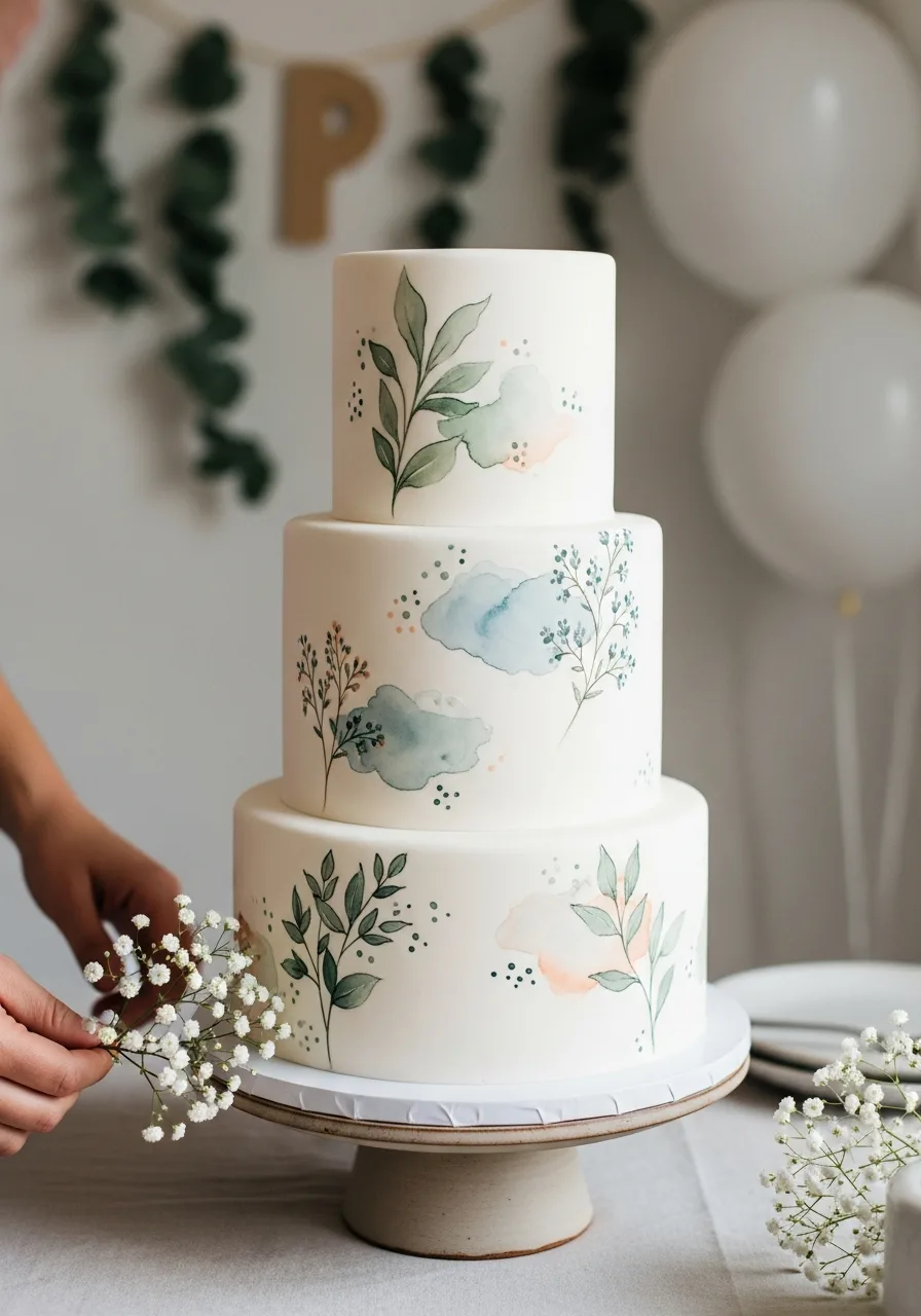 41. Watercolor Painted Cake