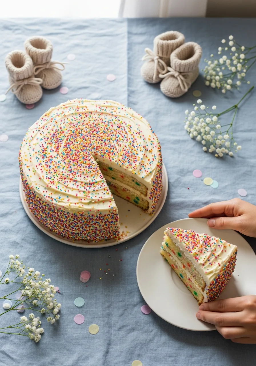 44. Sprinkle Confetti Party Cake
