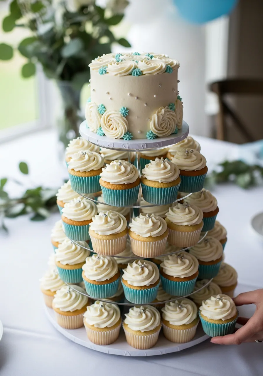45. Cupcake Tower Center Cake