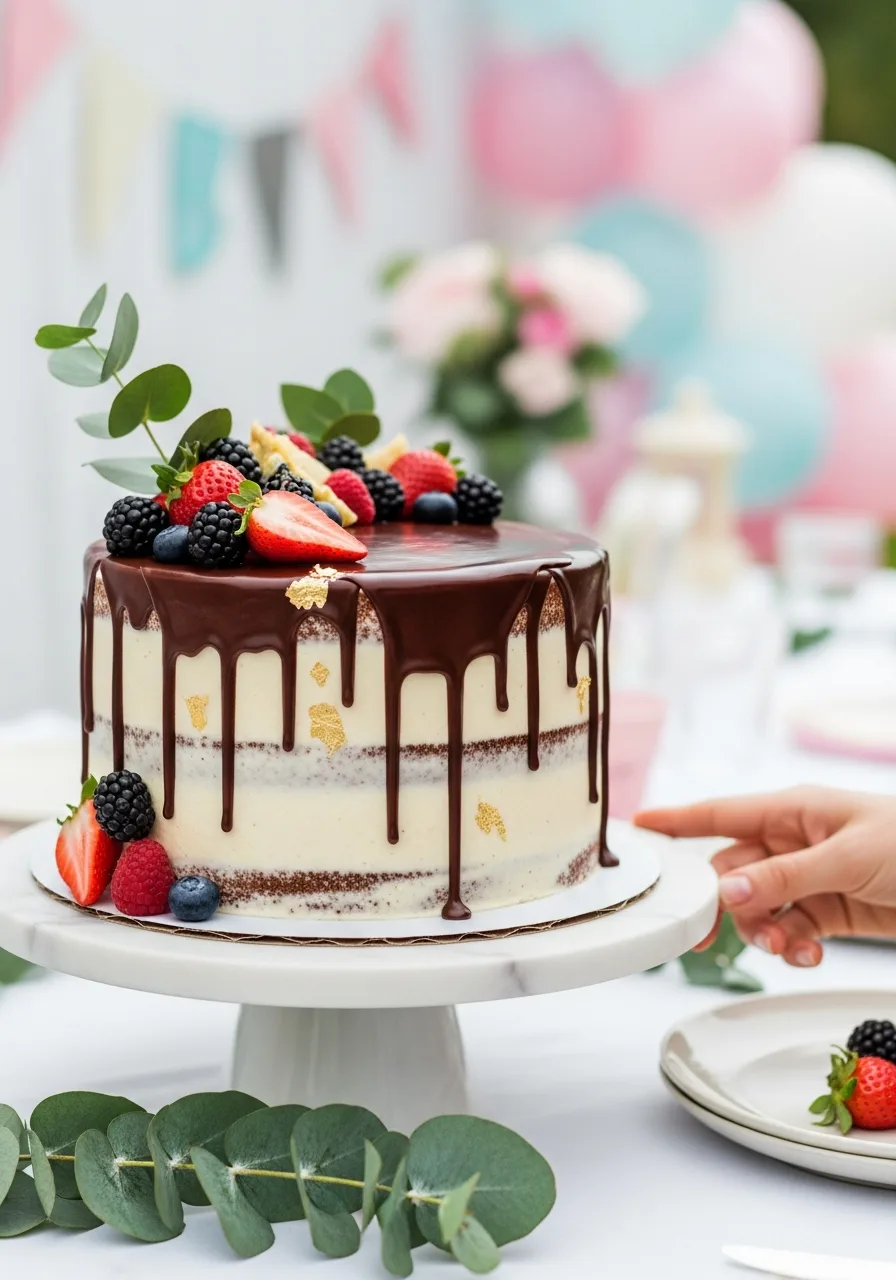 49. Chocolate Drip Luxury Cake