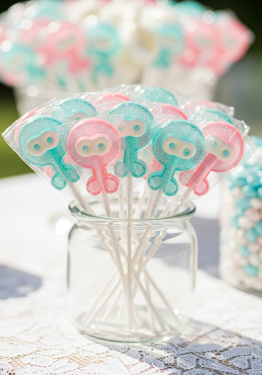 13. Baby Rattle Lollipops