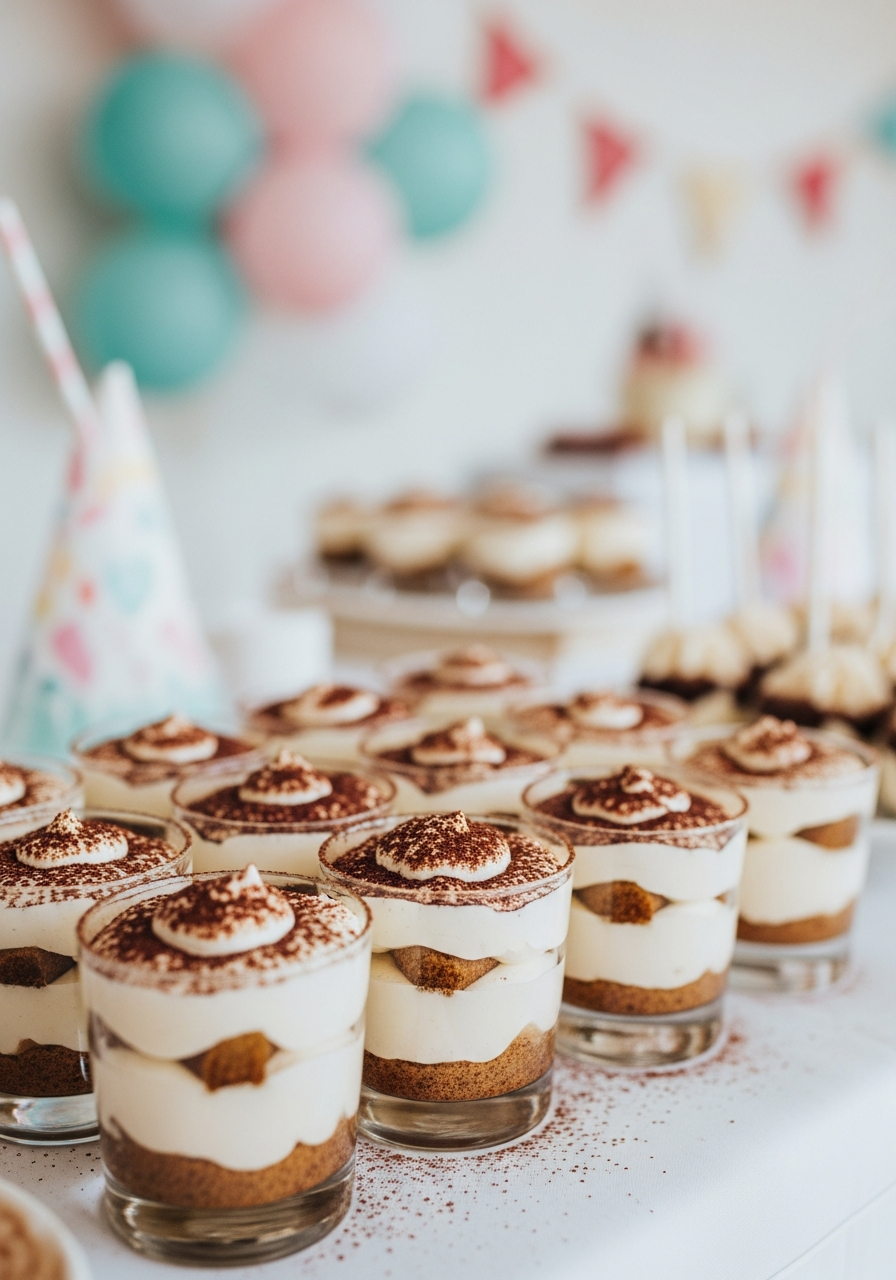 27. Mini Tiramisu Dessert Cups