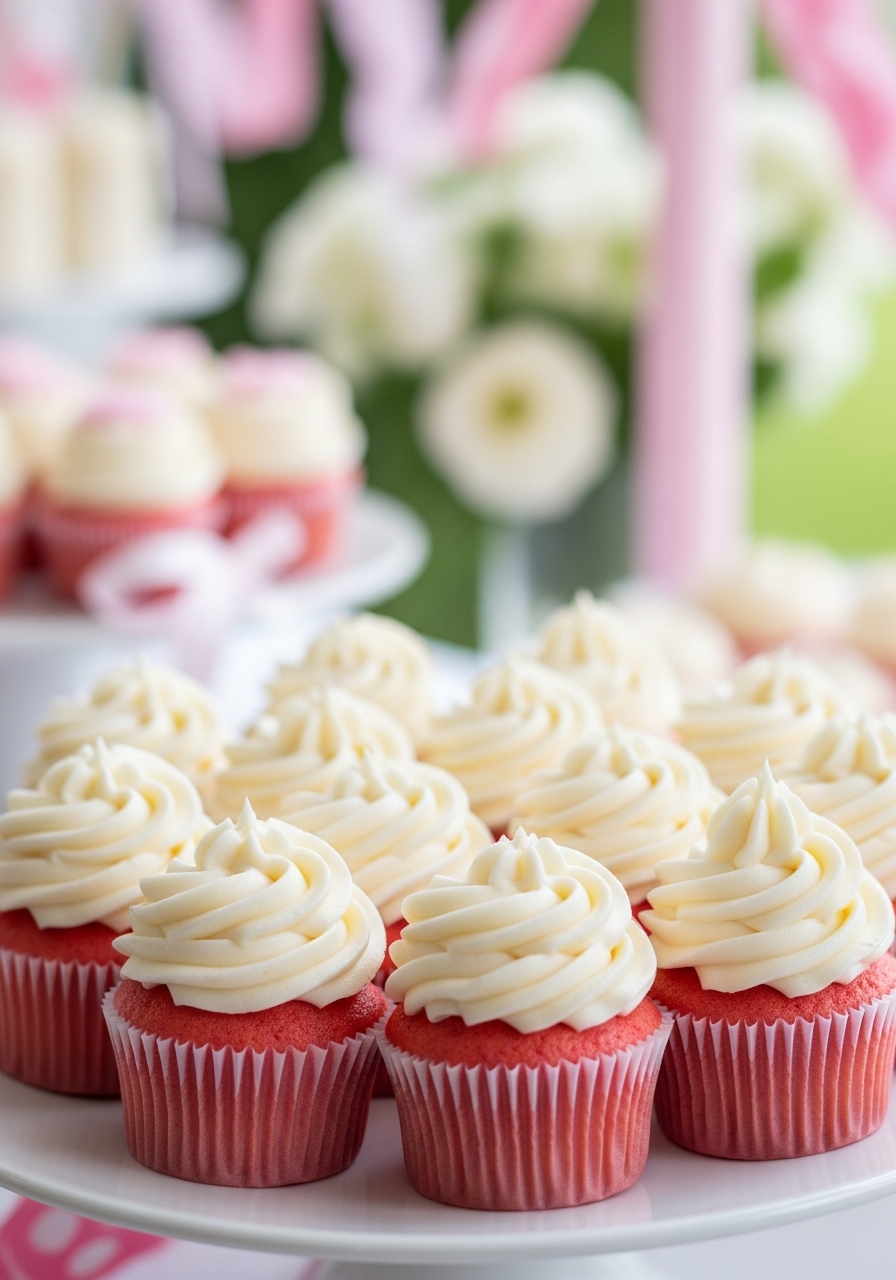 33. Pink Velvet Cupcakes