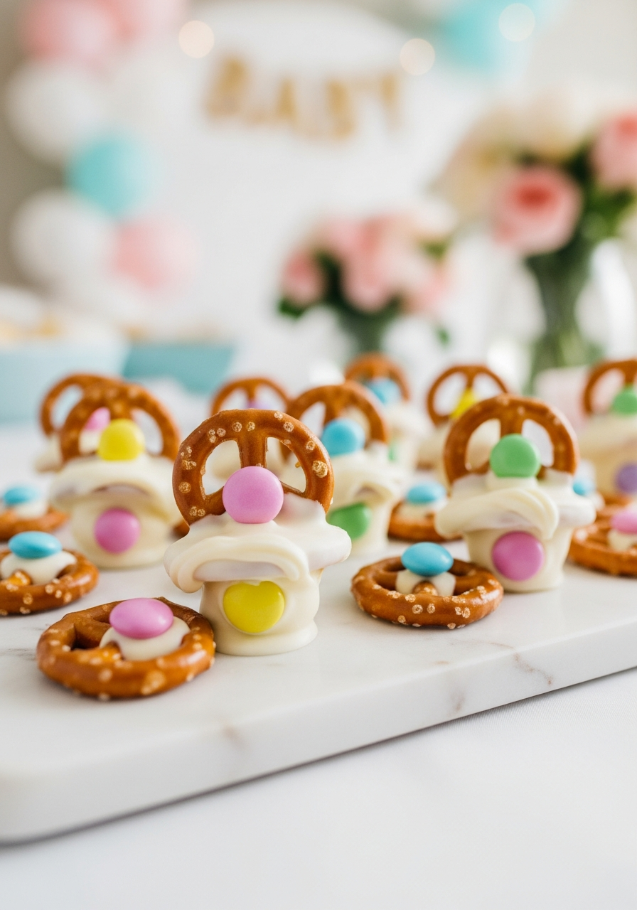 36. Pacifier Chocolate Pretzels