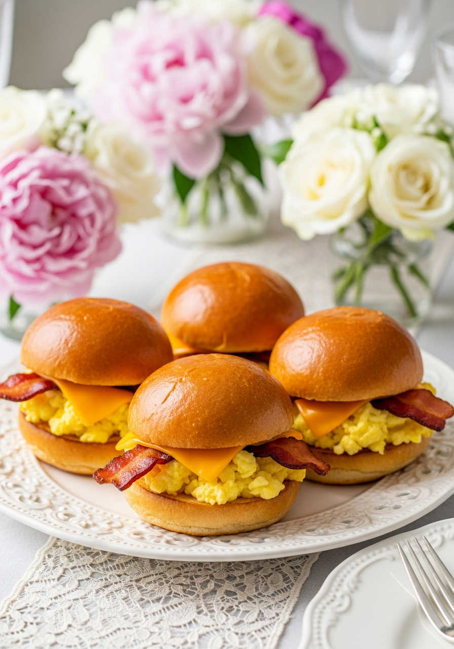 13. Egg Cheese Breakfast Sliders