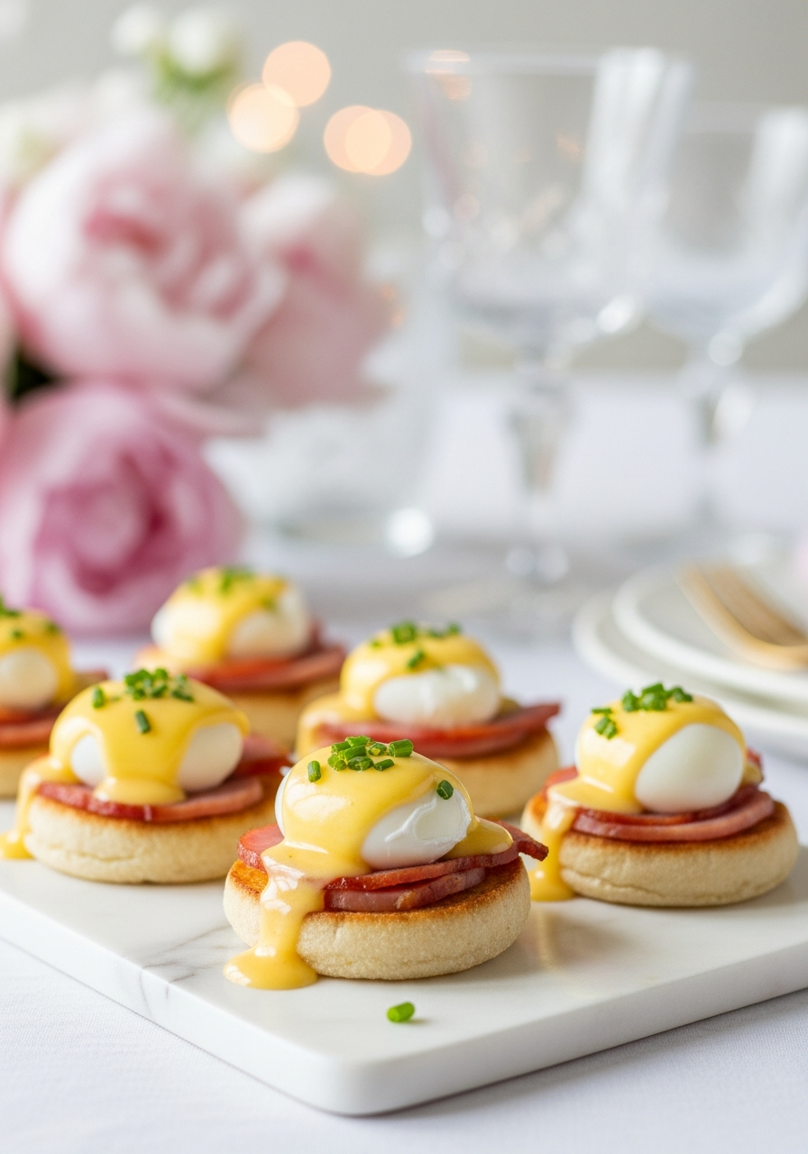 34. Mini Eggs Benedict Bites