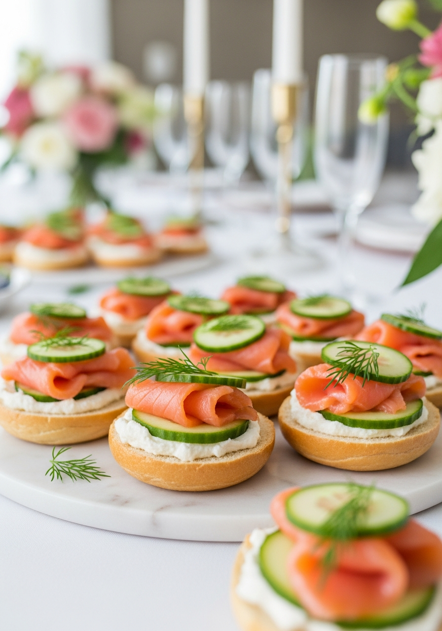 7. Smoked Salmon Bagel Bites