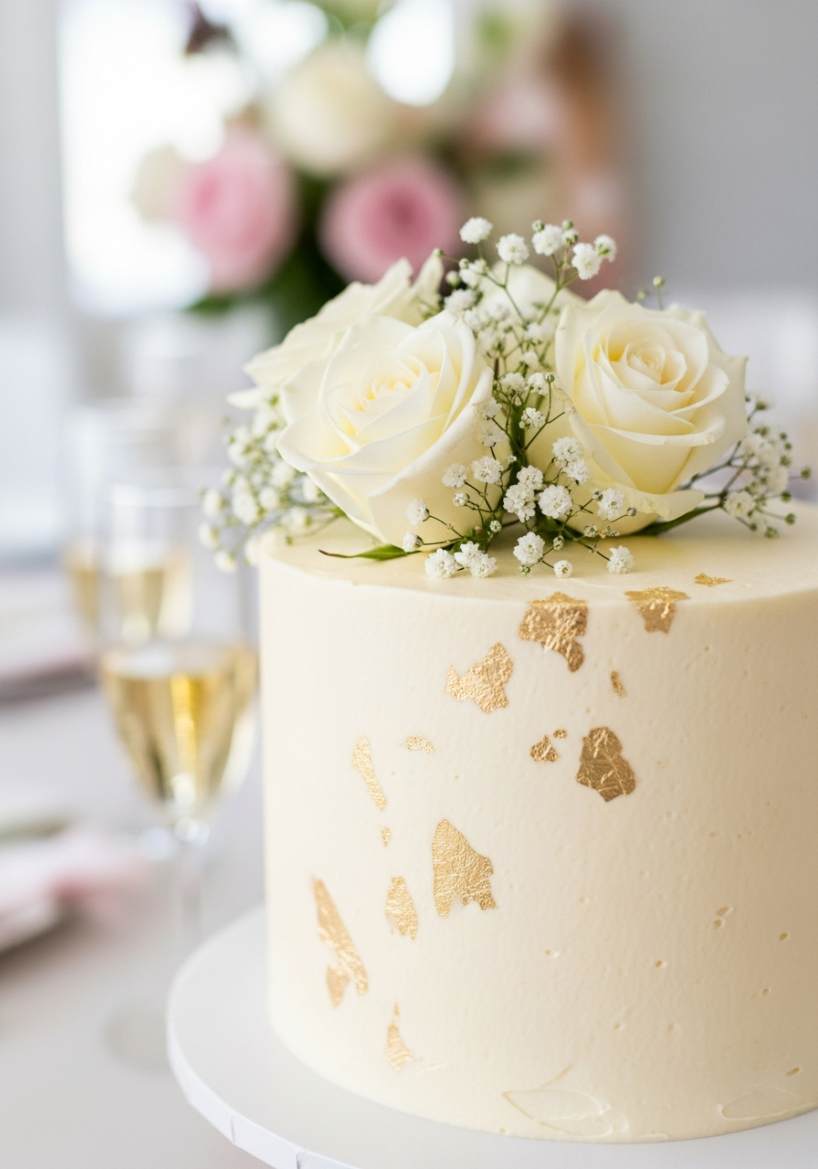 10. Champagne Flavor Bridal Cake