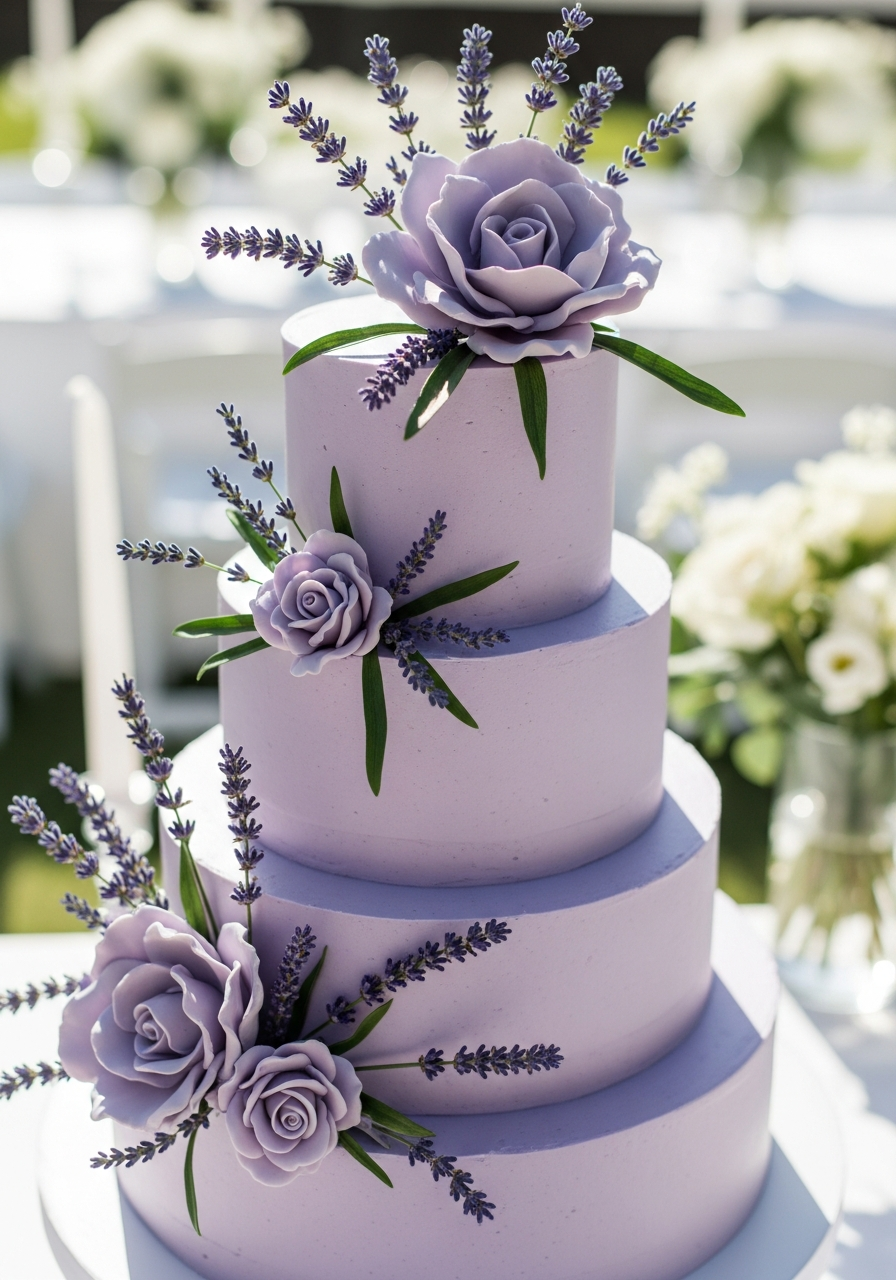 16. Lavender Bridal Shower Cake